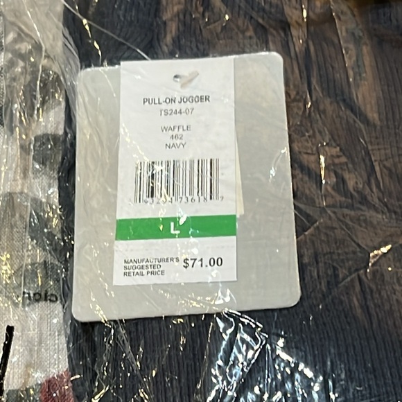 NWT SURF & SWIM CO. NAVY BLUE MENS WAFFLE JOGGERS SZ LARGE - Picture 2 of 10